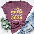Proud Mom Of 2024 Class Master Graduate Family Graduation Bella Canvas T-shirt Heather Maroon