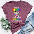 Proud Mom Of A 2024 Kindergarten Graduate Unicorn Dab Bella Canvas T-shirt Heather Maroon