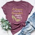 Queens Are Born In November Birthday For Women Bella Canvas T-shirt Heather Maroon