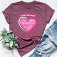Remembrance In Memory Of My Mom Pink Breast Cancer Awareness Bella Canvas T-shirt Heather Maroon