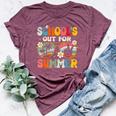 Retro Last Day Of School Schools Out For Summer Teacher Bella Canvas T-shirt Heather Maroon