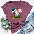 Salute Duck American Usa Flag Memorial Day 4Th Of July Bella Canvas T-shirt Heather Maroon