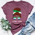 Sierra Leone Messy Hair Girl Sierra Leonean Roots Pride Bella Canvas T-shirt Heather Maroon