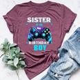 Sister Of The Birthday Boy Matching Video Game Birthday Bella Canvas T-shirt Heather Maroon
