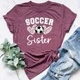 Soccer Sister Matching Family Soccer Bella Canvas T-shirt Heather Maroon