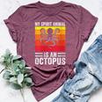 My Spirit Animal Is An Octopus Retro Vintage Bella Canvas T-shirt Heather Maroon