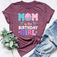 Squish Mom Mallow Matching Squish Birthday Girl Mother's Day Bella Canvas T-shirt Heather Maroon