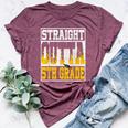 Straight Outta 5Th Grade Graduation Teachers Boys Girls Bella Canvas T-shirt Heather Maroon