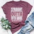 Straight Outta Fifth Grade Graduation Class Of 2024 Bella Canvas T-shirt Heather Maroon