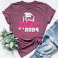 Super Proud Aunt Of 2024 Graduate Awesome Family College Bella Canvas T-shirt Heather Maroon