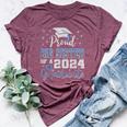 Super Proud Big Sister 2024 Graduate Awesome Family College Bella Canvas T-shirt Heather Maroon
