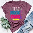 I Teach Rockstars Orchestra Music Teacher Back To School Bella Canvas T-shirt Heather Maroon