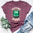Test Day Mode On Student Teacher School Exam Rock The Test Bella Canvas T-shirt Heather Maroon