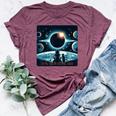 Total Solar Eclipse 2024 Girl Cat Eclipse Bella Canvas T-shirt Heather Maroon