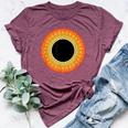 Total Solar Eclipse Mandala Sun Bella Canvas T-shirt Heather Maroon
