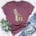 Trendy Funky Cartoon Chill Out Sloth Riding Llama Bella Canvas T-shirt Heather Maroon