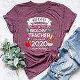 Never Underestimate A Biology Teacher Who Survived 2020 Bella Canvas T-shirt Heather Maroon