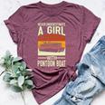 Never Underestimate A Girl With A Pontoon Boat Captain Bella Canvas T-shirt Heather Maroon