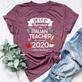 Never Underestimate An Italian Teacher Who Survived 2020 Bella Canvas T-shirt Heather Maroon