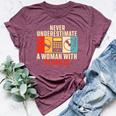Never Underestimate A Woman With Dj Skills Bella Canvas T-shirt Heather Maroon