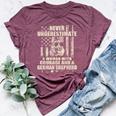 Never Underestimate Woman And A German Shepherd Usa Flag T-S Bella Canvas T-shirt Heather Maroon