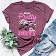 Utv Girls Sittin Pretty And Ridin-Dirty Sxs Bella Canvas T-shirt Heather Maroon