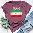 Vintage Iran Iranian Flag Pride Bella Canvas T-shirt Heather Maroon