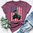 Vintage Motorcycle American Flag Helmet Biker Bella Canvas T-shirt Heather Maroon