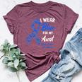 I Wear Blue For My Aunt Colorectal Colon Cancer Awareness Bella Canvas T-shirt Heather Maroon