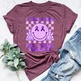 I Wear Purple For Lupus Awareness Purple Lupus Bella Canvas T-shirt Heather Maroon