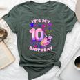 10Th Birthday Girl 10 Years Painting Art Number 10 Bella Canvas T-shirt Heather Forest