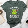 1St Grade 100 Days School Boys Girls Frog Time Flies Fly Kid Bella Canvas T-shirt Heather Forest