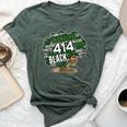 414 Milwaukee Area Code African American Woman Afro Bella Canvas T-shirt Heather Forest