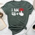 I Am 48 1 Middle Finger & Lips 49Th Birthday Girls Bella Canvas T-shirt Heather Forest