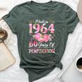60 Year Old Made In 1964 Birthday Floral 60Th Birthday Women Bella Canvas T-shirt Heather Forest