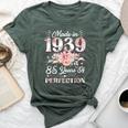 85 Year Old Made In 1939 Floral 85Th Birthday Women Bella Canvas T-shirt Heather Forest