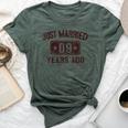 9Th Wedding Anniversary Husband Wife Just Married 9 Years Bella Canvas T-shirt Heather Forest