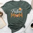 American Football Mom Leopard Print Football Player Mommy Bella Canvas T-shirt Heather Forest