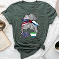 American Sierra Leonean Patriot Flag Girl Leone Grown Bella Canvas T-shirt Heather Forest
