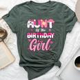 Aunt Of The Birthday Girl Cat Kitty Family Matching Bella Canvas T-shirt Heather Forest