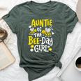 Auntie Of The Bee-Day Girl Birthday Party Matching Family Bella Canvas T-shirt Heather Forest