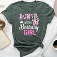 Auntie Of The Birthday Girl Farm Cow 1 St Birthday Girl Bella Canvas T-shirt Heather Forest