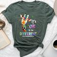 Autism Awareness Acceptance Giraffe Its Ok To Be Different Bella Canvas T-shirt Heather Forest