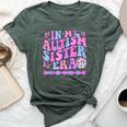 In My Autism Sister Era Retro Disco Family Autism Awareness Bella Canvas T-shirt Heather Forest