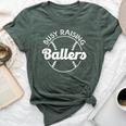 Baseball Dad Busy Raising Ballers Mom Of Baseball Players Bella Canvas T-shirt Heather Forest