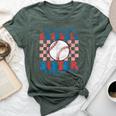 In My Baseball Sister Era Retro Vintage Baseball Sister Bella Canvas T-shirt Heather Forest