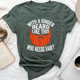 Bearded Bald Man Ginger Beard Sarcastic Saying Bella Canvas T-shirt Heather Forest