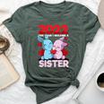 Becoming A Sister 2022 Bunny Baby Sibling Announcement Bella Canvas T-shirt Heather Forest