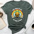 Bee Nice To Me My Dad Is Dead Bee Rainbow Bella Canvas T-shirt Heather Forest