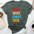 Best Wife Since 1974 For 50Th Golden Wedding Anniversary Bella Canvas T-shirt Heather Forest